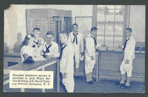 1944 PPC WW2 Sampson NY Telephone Service At U S Naval Training Station See Info