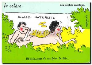 Modern Postcard Club Naturist The deadly sins The anger