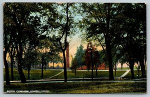 South Common  Lowell  Massachusetts  Postcard  1908