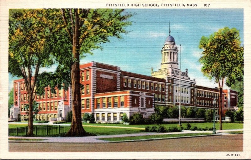 Massachusetts Pittsfield High School 1945 Curteich