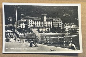 UNUSED  RPPC POSTCARD - HOTEL SAVOY PALACE, LAKE GARDA, GARDONE RIVIERA, ITALY