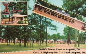 Individual Cottages Cadle's Tourist Court & Restaurant Augusta Georgia Postcard