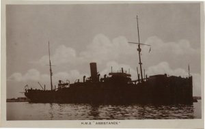 HMS Assistance WW1 Military Ship Real Photo Postcard