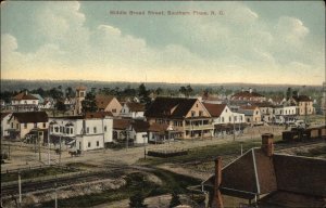 Southern Pines NC Middle Broad St. c1910 Postcard