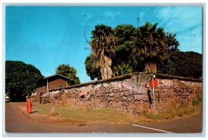 Maui Hawaii HI Postcard Hale Paahao Lahaina Prison Exterior View c1960's Vintage