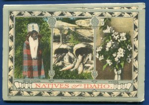 Beautiful Idaho the Gem State Old Oregon Trail Payette Lake Postcard Folder