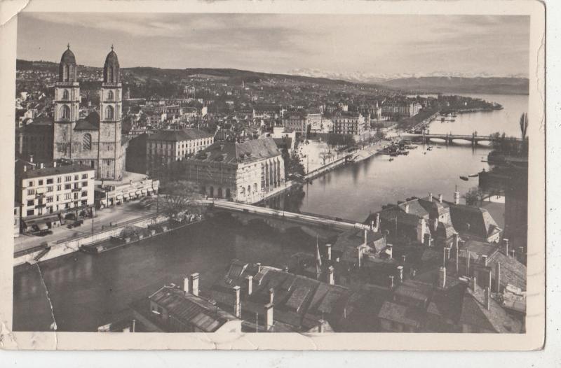 BG25837 zurich blick g grossmunster und die alpen  switzerland