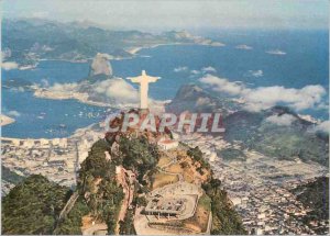 Modern Postcard Rio de Janeiro Brazil The Corcovado and the Bay of Rio