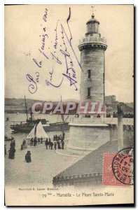 Old Postcard Marseille Le Phare Sainte Marie