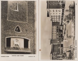 Broadgate House Coventry Animated Clock Figures 2x Postcard s