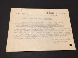 Berlin 1928 Automobile Exhibition  correspondence post card Ref 59623 