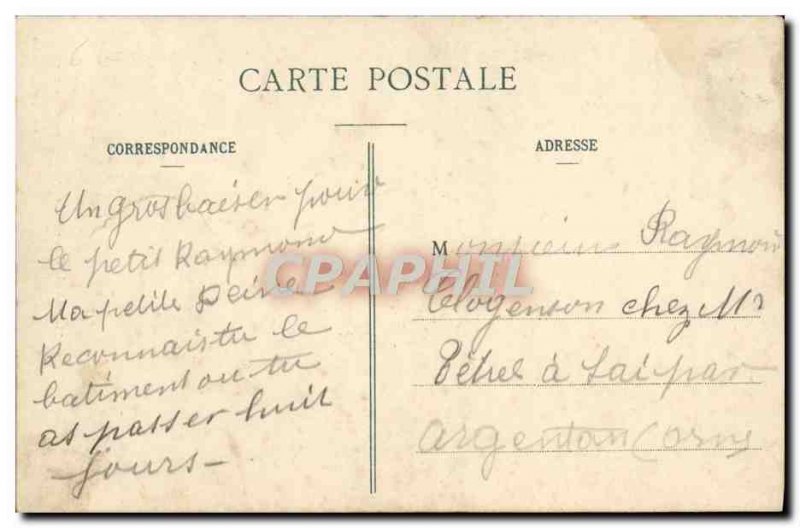 Old Postcard Avallon Main Entree Du College