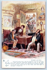Postcard Dombey and Son Captain Talking to Men c1910 Oilette Tuck Art