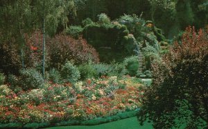 Vintage Postcard Butchart Gardens Victoria B.C. Canada