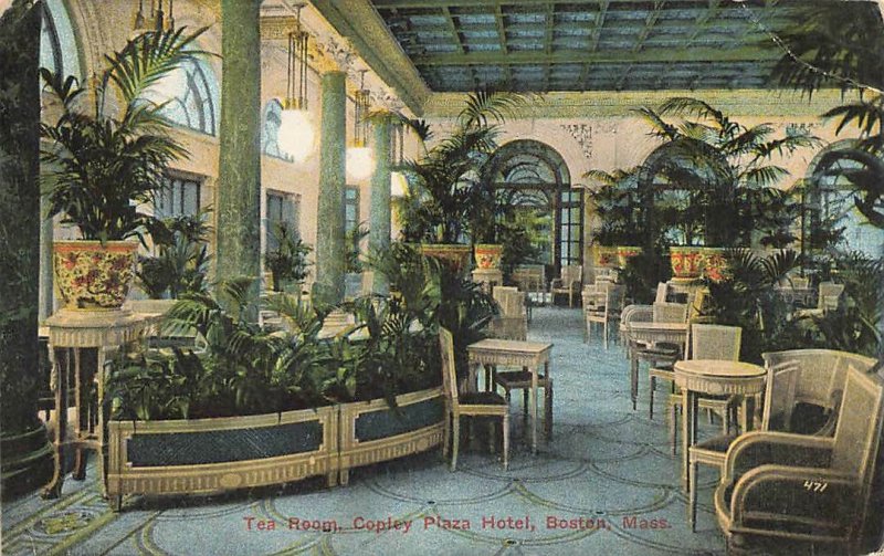 Tea Room Copley Plaza Hotel Boston MA DB VTG P138