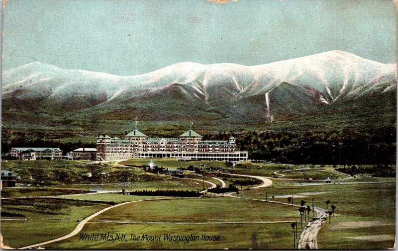 White Mountains Mount Washington House Antique Postcard UNP Unused DB Germany 