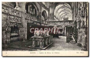 Old Postcard Bourg De Brou Church Choir