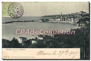 Old Postcard Menton Garavan Seen From