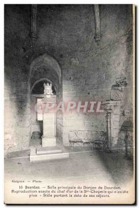 Postcard Old Main Room Dourdan Dourdan Dungeon exact reproduction of the head...