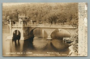 LAKE HOPATCONG NJ MAXIM PIER ANTIQUE REAL PHOTO POSTCARD RPPC