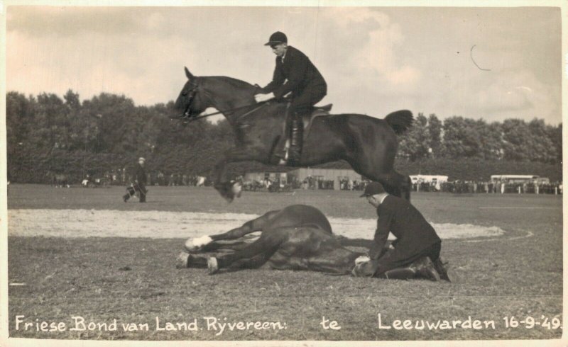 Hippique Horse Sports Friese Bond van Land Ryvereen Leeuwarden RPPC 06.69