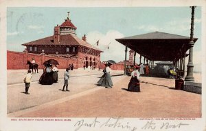 State Bath House, Revere Beach, Mass., 1905, Postcard, Detroit Publishing Co.