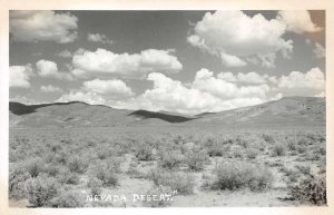 RPPC NEVADA DESERT REAL PHOTO POSTCARD (c. 1950s)