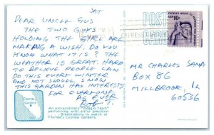 CYPRESS GARDENS, Florida FL ~ Water Skiers ADAGIO TEAM Acrobatic 1980 Postcard