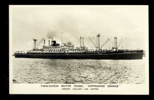 ca0417 - Houlder Bros Cargo Ship - Rippingham Grange - postcard