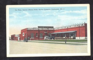 CARBONDALE ILLINOIS CENTRAL PUBLIC SERVICEcO. ICE PLANT VINTAGE POSTCARD