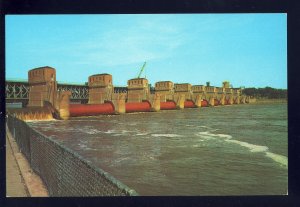 Rock Island, Illinois/IL Postcard, Roller Dam, Davenport, Iowa, Mississippi