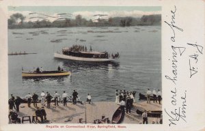 Regatta on Connecticut River, Springfield, Mass., 1907 Postcard, Used