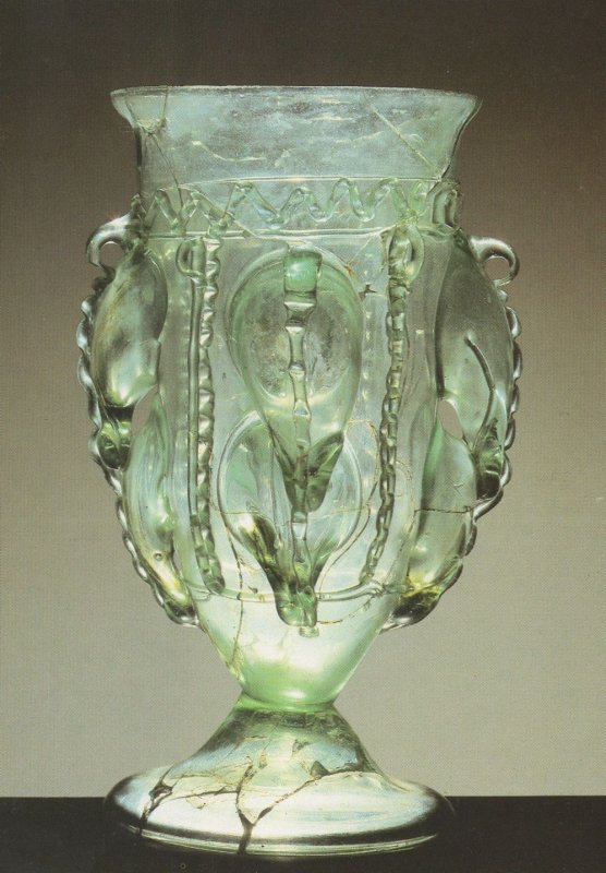 Glass Claw Antique Beaker from Mucking Essex Museum Postcard