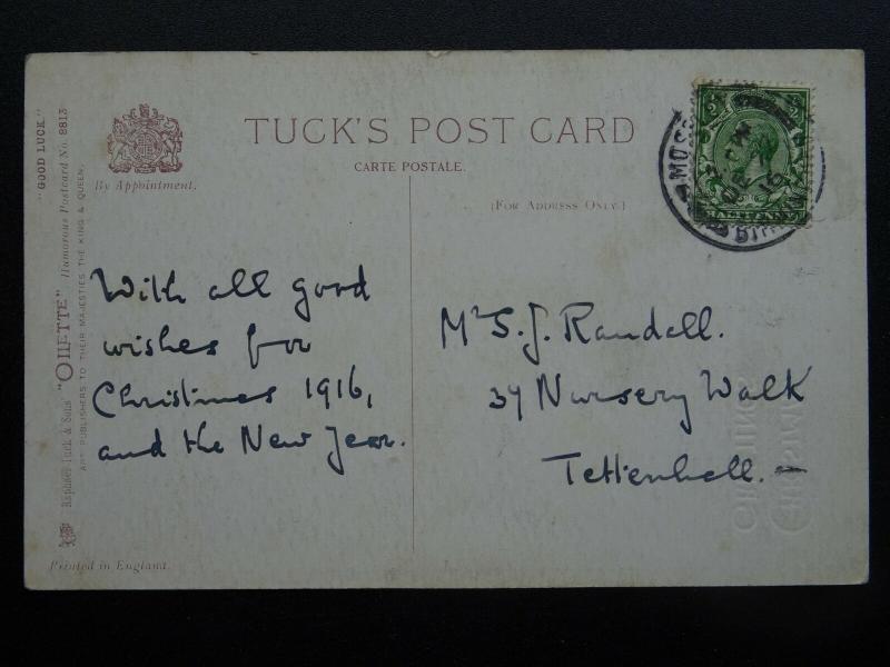 Good Luck WE WANT ALL THE LUCK, COME ALONG c1916 Postcard by Raphael Tuck 8813