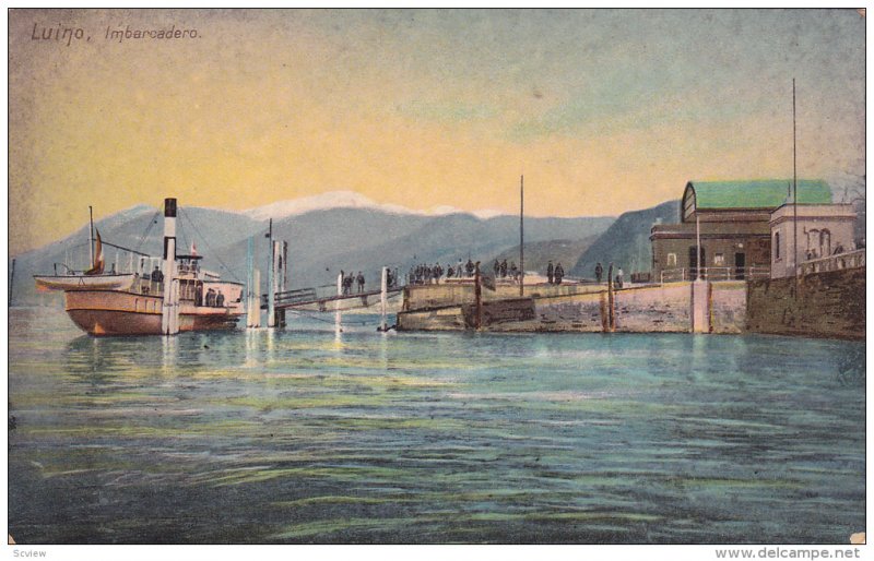 Partial Scene, Ship, Imbarcadero, LUINO (Lombardy), Italy, 1900-1910s