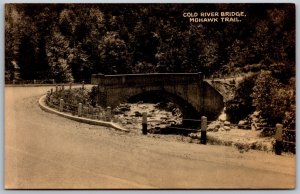 Vtg Massachusetts MA Cold River Bridge Mohawk Trail Old Collotype Postcard