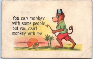 Postcard - Greeting Card with Poem and Monkey Art Print