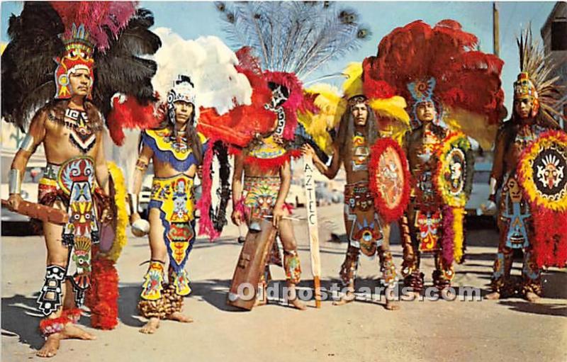 Aztec Indians on Street Gallup, New Mexico, NM, USA Indian Unused 