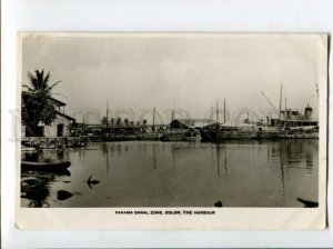 400982 PANAMA Colon Harbour photo 1937 year RPPC Canal Zone