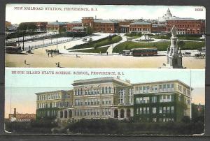 Rhode Island, Providence - Multi-View Railroad Station School - [RI-014]