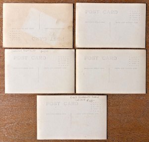 Lot of 5 RPPCs Rockaway Beach New York Boardwalk Storm Damage Cassian Boat Club