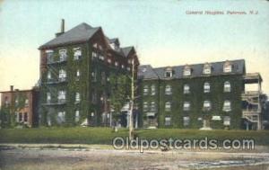 General Hospital, Paterson, NJ Medical Hospital, Sanitarium Writing On Back s...