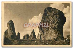 Old Postcard La Douce France Carnac alignments Menec Ker