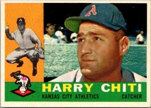 1960 Topps Baseball Card Harry Chiti Kansas City Athletics sk10581