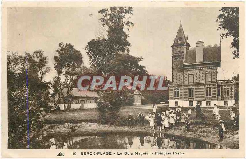 Old Postcard Berck Plage Le Bois Park Magnier Reingam