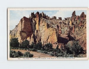 Postcard The Holy City Shoshone Canyon Cody Road to Yellowstone National Park WY