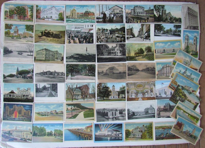 NEW JERSEY lot of 50 NJ ANTIQUE POSTCARDS