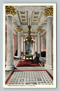 Marble Room Of Senate, US Capitol, Vintage Washington DC Postcard