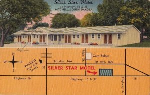 Postcard Silver Star Motel Mitchell South Dakota