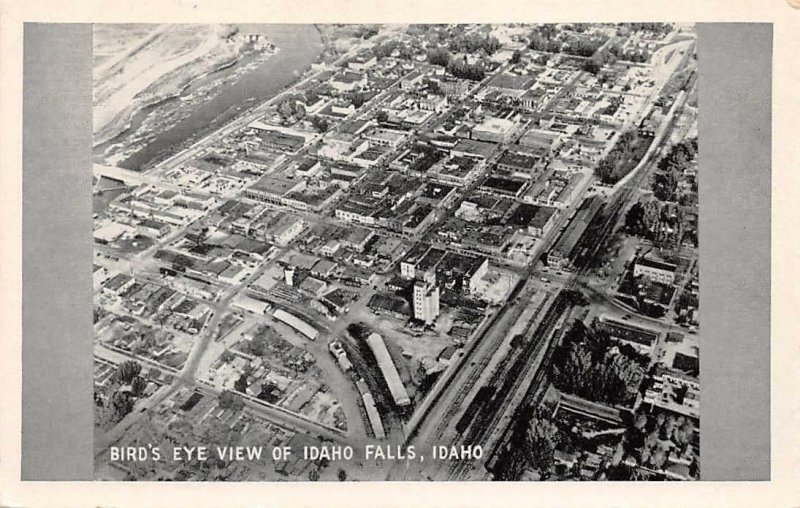 IDAHO FALLS ID Bird's Eye View Vintage Postcard ca 1920s